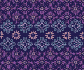 seamless damask pattern, violet floras