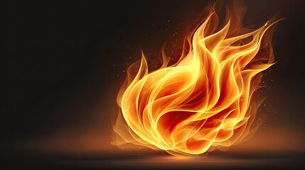 Fototapeta premium Candle flames glowing brightly in elements concept. Dynamic fire flame with vibrant colors on a dark background.