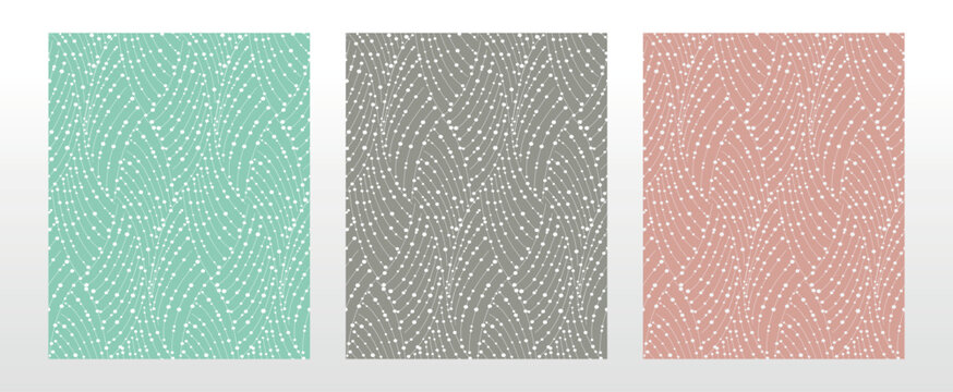 Set of abstract geometric patterns. Seamless vector backgrounds. Colored ornaments Graphic modern patterns Simple lattice graphic design