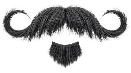 Funny fake mustache isolated on white background
