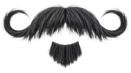 Funny fake mustache isolated on white background
