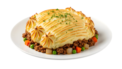 Shepherd's pie png mashed potato topping png british comfort food png savory meat pie png transparent background image