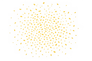 Gold confetti falling creating a festive explosion of glitter, symbolizing celebration, party, and luxury on a transparent background