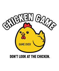 Chicken game funny vector illustration © MdRakibul