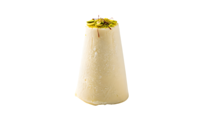 Kulfi traditional indian frozen dessert with pistachios and saffron