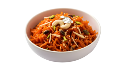 Gajar ka halwa traditional indian carrot dessert with nuts