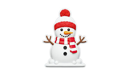 Snowman Ornament Smiling with Winter Accessories