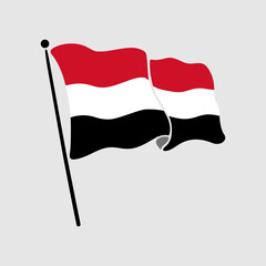 national flag of yemen illustration 