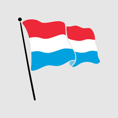 national flag of luxembourg illustration 