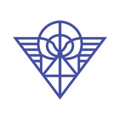 Modern Symmetrical Bird Logo Vector, Elegant Symmetrical Bird Icon Vector, Symmetrical Eagle Bird Logo Vector