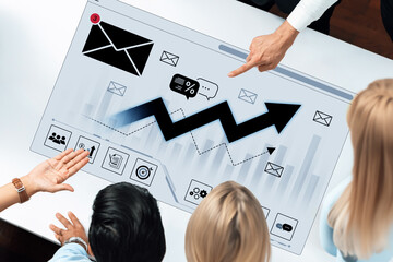 A dashboard for tracking email marketing analytics. The growth chart visualizes the campaign's performance, open rates, and success in reaching business targets. Fermion