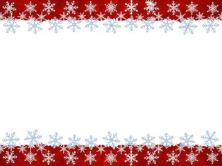Snowflake border design isolated on white background