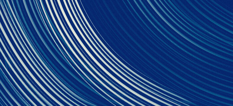Abstract Grainy Curved Line Background with Soft Blur, Blue White Dynamic Wave Pattern Banner Header Backdrop