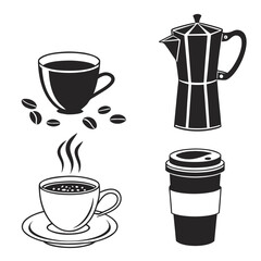 Obraz premium Coffee icon set