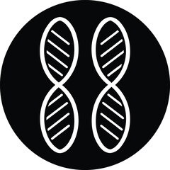 Meiosis silhouette vector art illustration and minimal black and white design