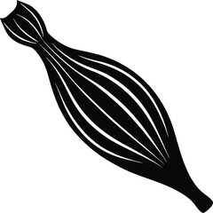 Muscle fiber microscopic view silhouette vector art illustration and minimal black and white design