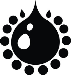 Red Blood Cell silhouette vector art Illustration