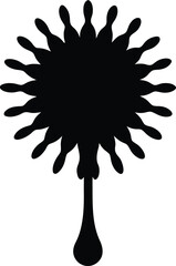 Spore silhouette vector art Illustration