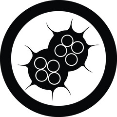 Stem Cell Division silhouette vector art Illustration