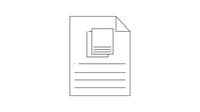 A stack of paper with lines  a curled edge Smaller papers on top