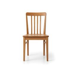 wood chair on isolated white background