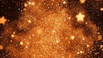 Golden Glitter Explosion - This video showcases a dynamic burst of shimmering golden glitter particles against a warm, blurred background.