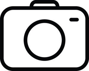 Simple outline icon of digital camera