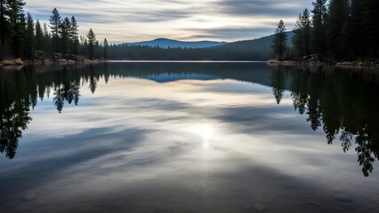 Tranquil Lake Reflection