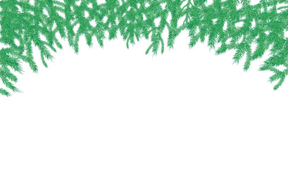 Christmas green pine branches, Christmas element