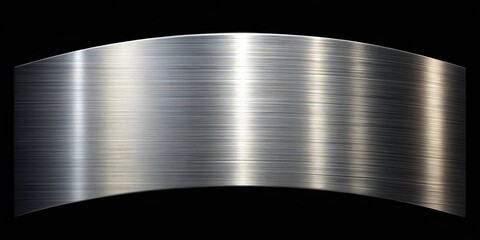Curved Metallic Surface with Subtle Light Reflection and Brushed Texture Ideal for Backgrounds or Design Elements
