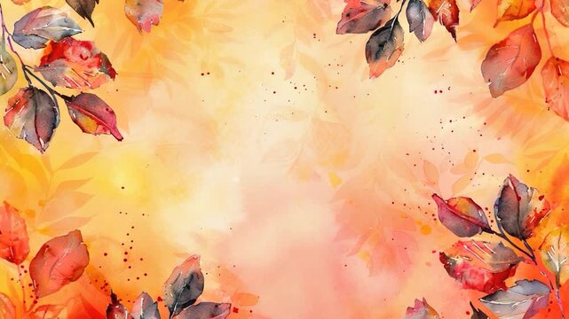 Video Watercolor floral design on a bright yellow background, ideal for branding, packaging or editorial use