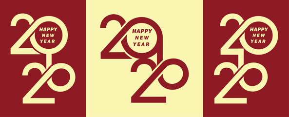 2026 Happy New Year logo design, Celebration poster, banner, greeting cards, background design template, New Year 2026 collection.
