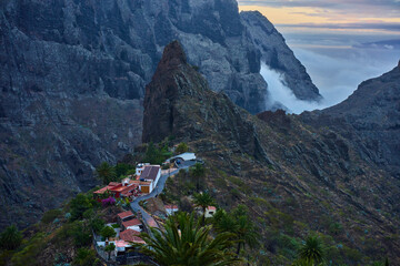 Masca village at sunrise