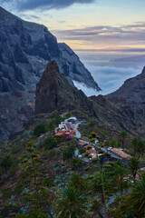Masca village at sunrise
