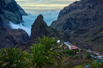 Masca village at sunrise