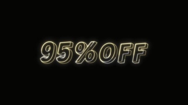 95% OFF Neon Text Seamless Loop 4K with Black Background Animated Promotional Typography for Video Editing
