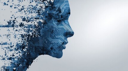 Digital Transformation: An image portraying the fusion of technology and the human mind, this captures the essence of how the human brain integrates with technology.