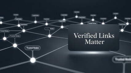 Verified Links Network on Dark Background