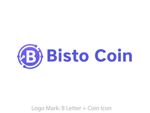 Bisto Coin Minimal Logo Design