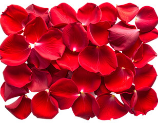 red rose petals scattered randomly detailed textures with soft folds