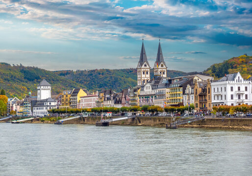The winemaking resort town of Boppard (also Boppart), Rhineland-Palatinate, Germany