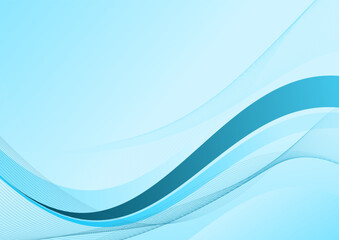 Obraz premium abstract light blue wave background with flowing line