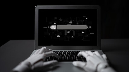 AI assisting search engine interface to find digital information, enhance SEO visibility, monitor insights, and support data access with intelligent online tools. Latch