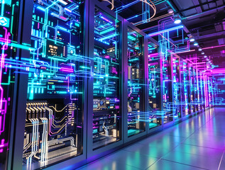 power station in the night