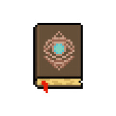 old ancient book pixel art