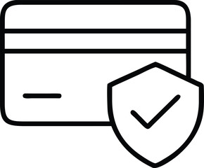 Credit Card Security Shield Icon protection payment