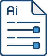 Ai Document with Sliders Icon Keywords: Ai, Adobe Illustrator, document, file, sliders, controls