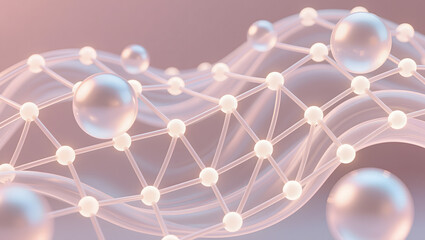 Collagen Network Structure With Hydration Molecules