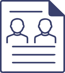 Document with Two People Icons paper individuals