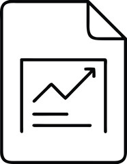 Document with Growth Chart Icon paper graph